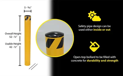 Vestil BOLPP-42-5.5 Pour-In Place Bollard - product feature image