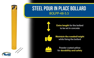 Vestil BOLPP-48-5.5 Pour In Place Bollard - product feature image