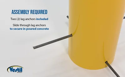 Vestil BOLPP-48-5.5 Pour In Place Bollard - product feature image
