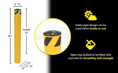 Vestil BOLPP-72-4.5 Steel Pour In Place Bollard - product feature image