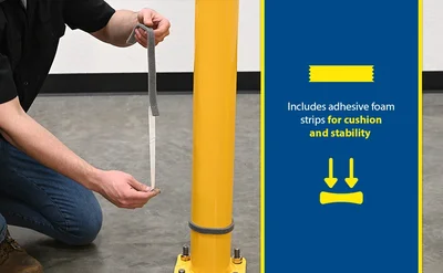 Vestil BPC-36-4.5 Low-Density Polyethylene Bollard Post Cover - product feature image