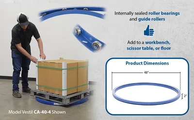 Vestil CA-48-2 Steel Manual Carousel - product feature image