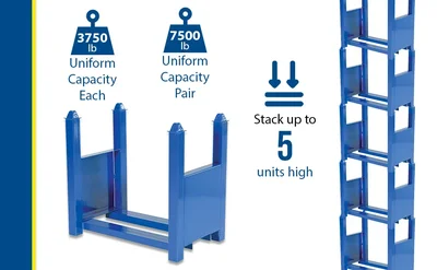 Vestil CRAD-75 Steel Stackable Bar Cradle - product feature image