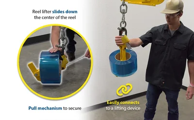 Vestil CRL-4-12-3000 Steel Reel Lifter - product feature image