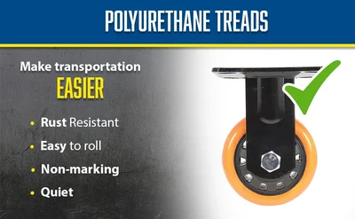 Vestil CST-BN-4X2PUP-R Polyurethane Rigid Caster - product feature image