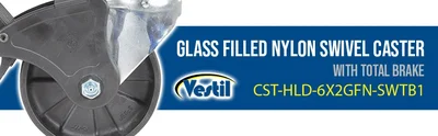 Vestil CST-HLD-6X2GFN-SWTB1 Light Duty Glass Filled Nylon Swivel - product feature image