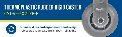 Vestil CST-VE-5X2TPR-R Thermoplastic Rubber Rigid Caster - product feature image