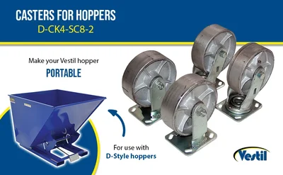 Vestil D-CK4-SC8-2 Semi Steel Caster Kit - product feature image