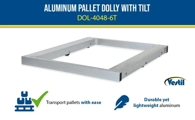 Vestil DOL-4048-6T Alum Pallet Dolly - product feature image