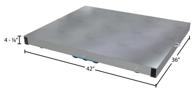 Vestil Aluminum Pallet Dolly with Solid Top Tilt 36 In. x 42 In. 8000 Lb. Capacity Silver - product feature image