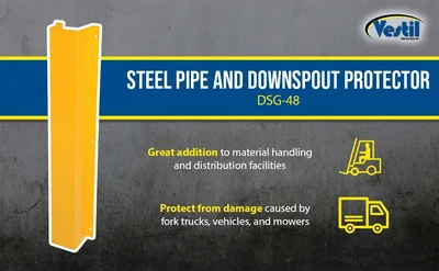 Vestil DSG-48 Steel Pipe and Downspout Protector - product feature image