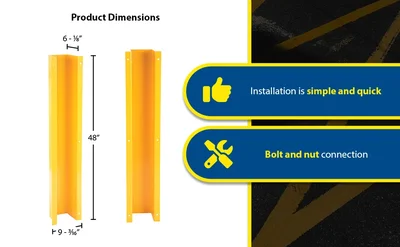 Vestil DSG-48 Steel Pipe and Downspout Protector - product feature image