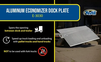 Vestil E-3030 Aluminum Economizer Dock Plate - product feature image