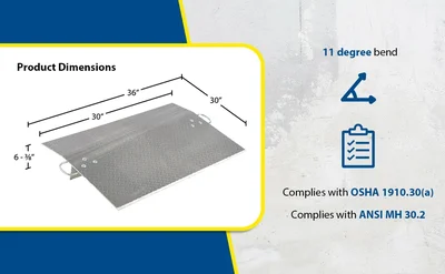 Vestil E-3030 Aluminum Economizer Dock Plate - product feature image