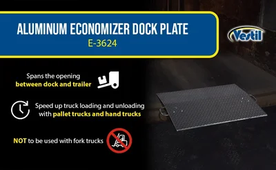 Vestil E-3624 Aluminum Economizer Dock Plate - product feature image
