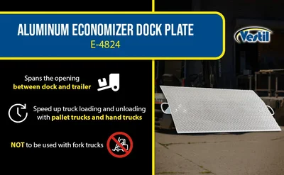 Vestil E-4824 Aluminum Economizer Dock Plate - product feature image