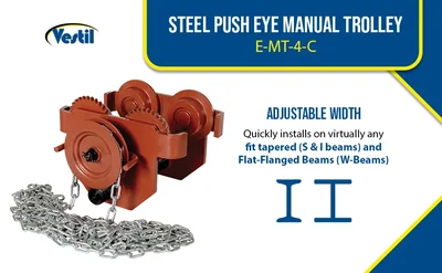 Vestil E-MT-4-C Steel Geared Eye Manual Trolley - product feature image