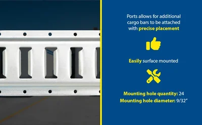 Vestil E-TRK-2-ZN-1PK Steel Zinc Plated E-Track - product feature image