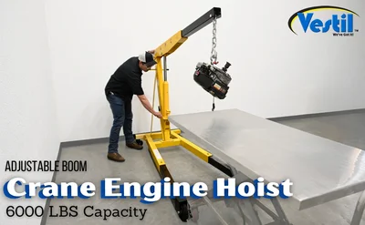 Vestil EHN-60-T Shop Crane Engine Hoist with Telescopic Legs - product feature image