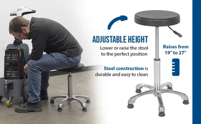 Vestil ESE-WS-1927 Ergonomic Sitting Work Stool - product feature image