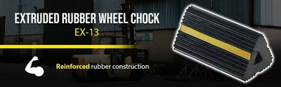 Vestil EX-13 Extruded Rubber Wheel Chock - product feature image