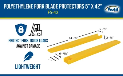 Vestil F5-42 Polyethylene Fork Blade Protectors - product feature image