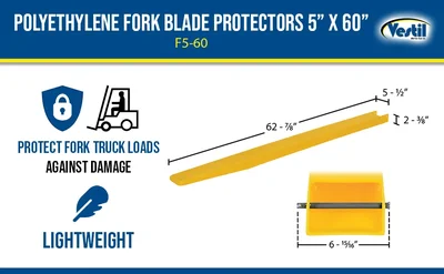 Vestil F5-60 Polyethylene Fork Blade Protectors - product feature image