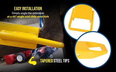Vestil FE-4-72 Steel Fork Extensions - product feature image