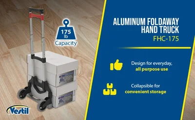 Vestil FHC-175 Aluminum Foldaway Hand Truck - product feature image