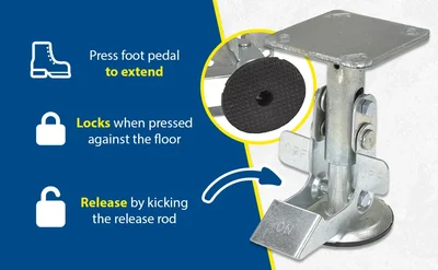 Vestil FL-LK-5EG Steel Top Mount Floor Lock - product feature image