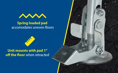 Vestil FL-LK-5EG Steel Top Mount Floor Lock - product feature image