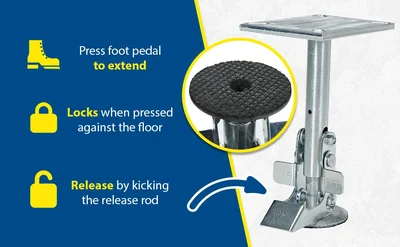 Vestil FL-LK-8EH Steel Floor Lock - product feature image
