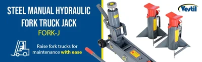 Vestil FORK-J Steel Manual Hydraulic Fork Truck Jack - product feature image