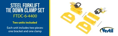Vestil FTDC-6-4400 Steel Forklift Tie Down Clamps - product feature image