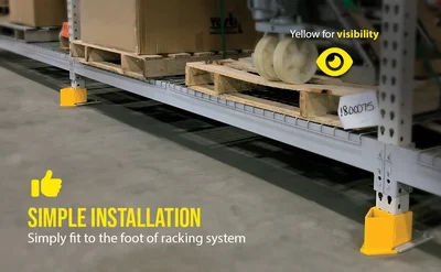 Vestil G3-V4-YL Steel Upright Rack Guard - product feature image