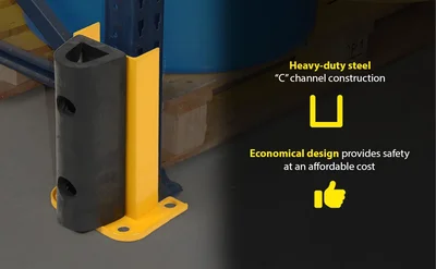 Vestil G6-12-B Steel Structural Rack Guard - product feature image