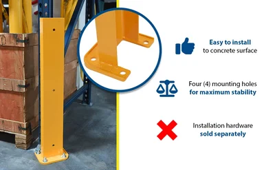 Vestil G6-36 Steel Structural Rack Guard - product feature image