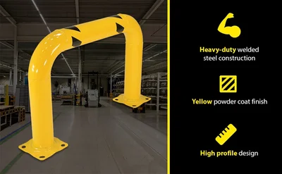 Vestil HPRO-36-24-4 Steel High Profile Machinery and Rack Guard - product feature image