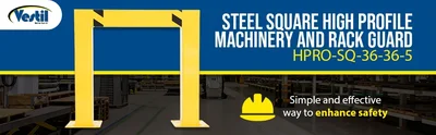 Vestil HPRO-SQ-36-36-5 Steel Square High Profile Machinery and Rack Guard - product feature image