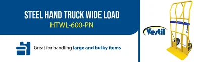 Vestil HTWL-600-PN Steel Hand Truck Wide Load Pneumatic Wheels - product feature image