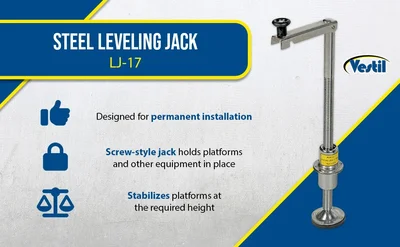 Vestil LJ-17 Steel Leveling Jack - product feature image