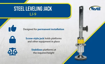 Vestil LJ-9 Steel Leveling Jack - product feature image
