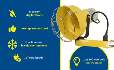 Vestil LL-SAI-24 Steel Incandescent Single Arm Load Light - product feature image