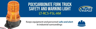 Vestil LT-RC5-FSL-AM Polycarbonate Fork Truck Safety and Warning Light - product feature image