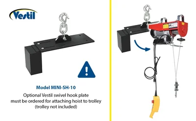 Vestil MINI-7 Steel Mini Cable Hoist Option - product feature image