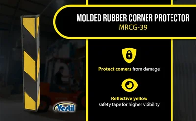 Vestil MRCG-39 Molded Rubber Corner Protector - product feature image