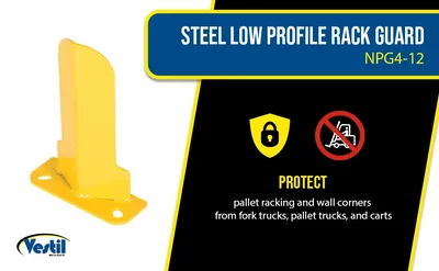 Vestil NPG4-12 Steel Low Profile Rack Guard - product feature image