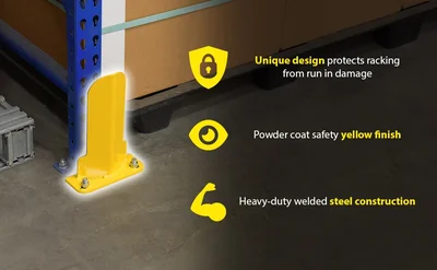 Vestil NPG4-12 Steel Low Profile Rack Guard - product feature image