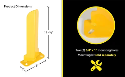 Vestil NPG4-18 Steel Low Profile Rack Guard - product feature image