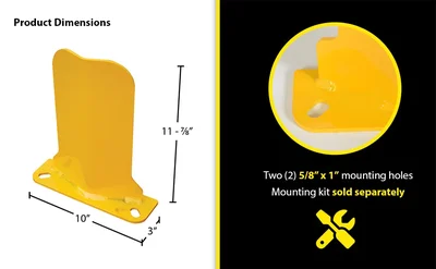 Vestil NPG6-12 Steel Low Profile Rack Guard - product feature image